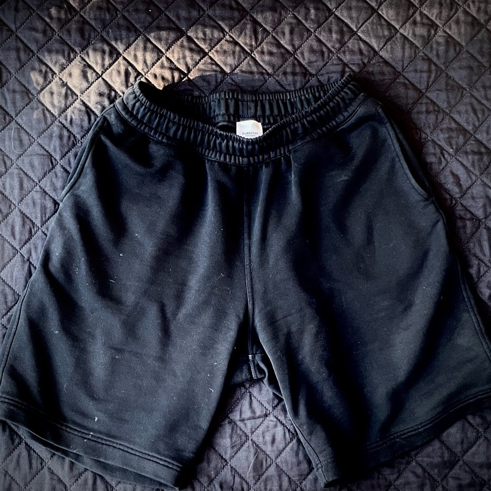 Men’s Burberry Luxury Sweat Shorts - All Black - Large